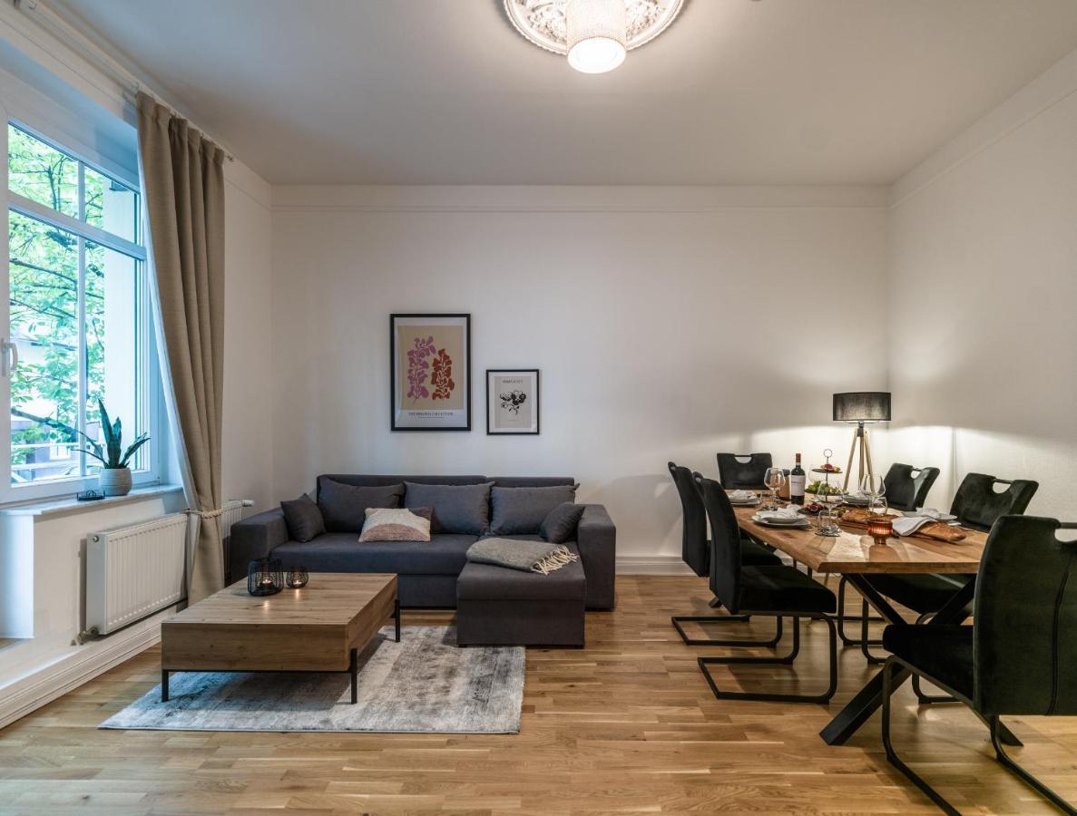 Hochwertige Altbauwohnung Im Modernen Stil In Wiesbaden - Kueche - Terrasse - Wlan - Zentral Extérieur photo