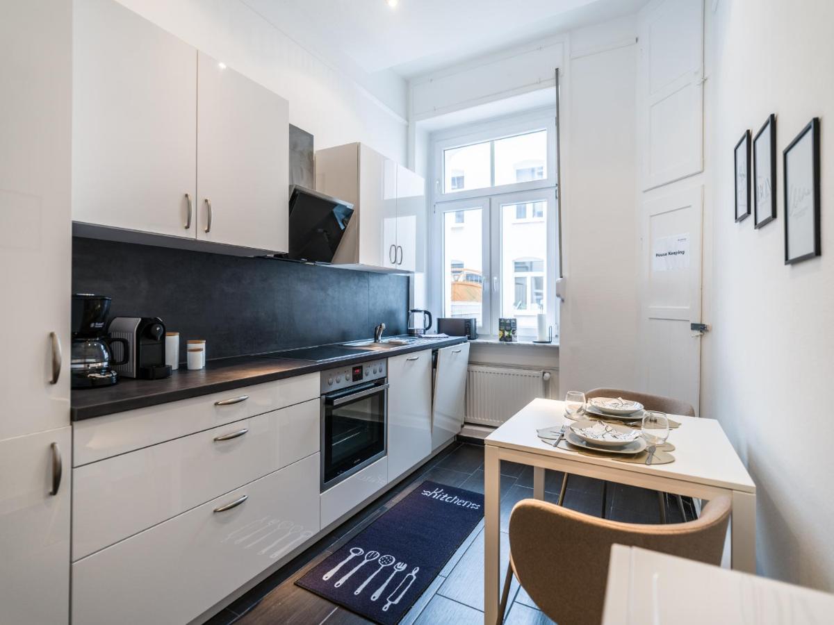 Hochwertige Altbauwohnung Im Modernen Stil In Wiesbaden - Kueche - Terrasse - Wlan - Zentral Extérieur photo