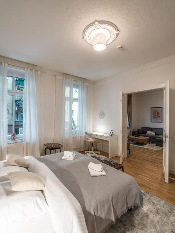Hochwertige Altbauwohnung Im Modernen Stil In Wiesbaden - Kueche - Terrasse - Wlan - Zentral Extérieur photo