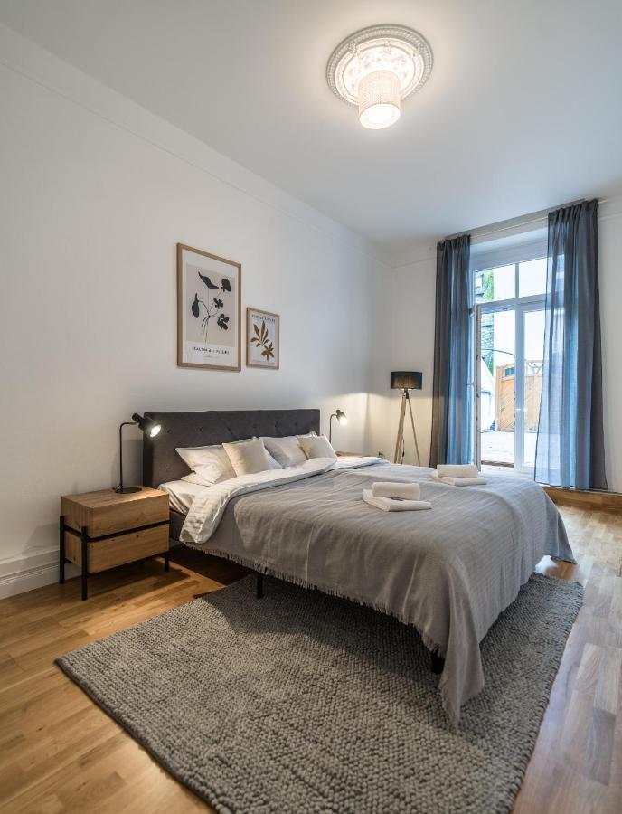 Hochwertige Altbauwohnung Im Modernen Stil In Wiesbaden - Kueche - Terrasse - Wlan - Zentral Extérieur photo
